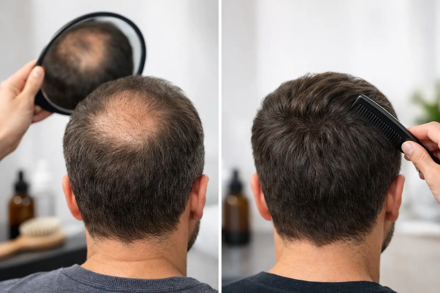 Hair Regrowth Routine Before and After Results